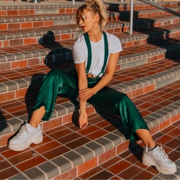 NWT HOUSE OF HARLOW 1960 X REVOLVE Virgil Pants Emerald...
